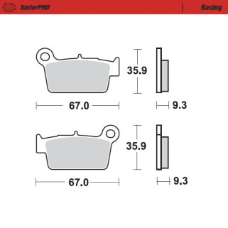 Накладки DP Brakes задни Yamaha, Suzuki, Kawasaki, Beta, Gas-Gas