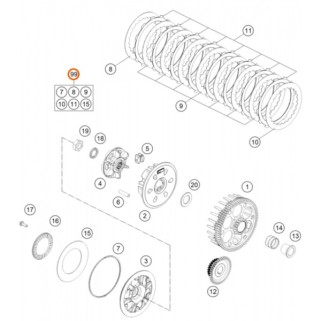 Съединител комплект KTM за KTM 250, 300 EXC 13-24, 250, 300SX 13-24, Husqvarna TE, TC 250, 300 14-24, GasGas EC, EX 250, 300 21-24