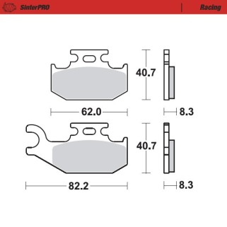 Накладки Moto-Master предни десни Suzuki ATV LT-A450 08-10, LT-A500 11-18, LT-A400 08-12; предни леви LT-A 700/750